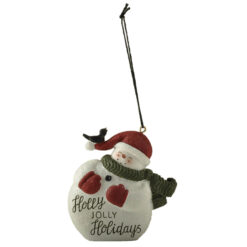 248-52175 ORN-fat snowman w/bird