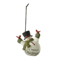 248-52176 ORN-fat snowman holding birds