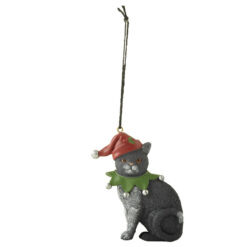 248-52185 ORN-X'mas dog w hat