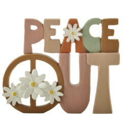 251-14238 Rainbow w flower plaque-PEACE