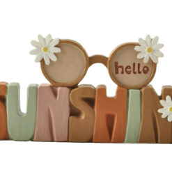 251-14240 Rainbow w flower plaque-SUNSHINE