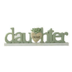 251-14280 Plaque w Green Plants-Granddaughter