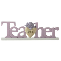 251-14282 Plaque w Green Plants-Teacher