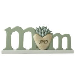 251-14283 Plaque w Green Plants-Mom