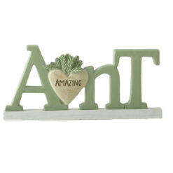 251-14285 Plaque w Green Plants-Aunt