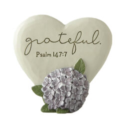 251-14292 Heart plaque & hydrangea-grateful