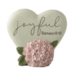 251-14294 Heart plaque & hydrangea-joyful
