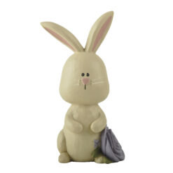251-14455 Easter bunny w  purple flower