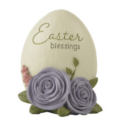 251-14458 Easter egg w flower-Easter blessings