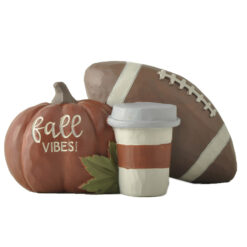 256-14313 Pumpkin w/football & cup