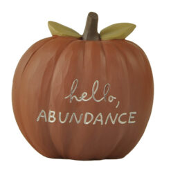 256-14337 Pumpkin & leaves-hello, ABUNDANCE