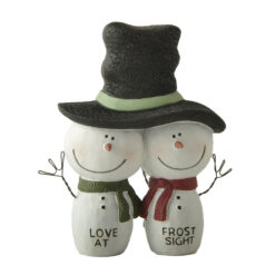 258-14360 Snowman couple w hat