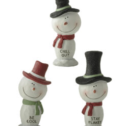 258-14365 S/3 snowmen w hat