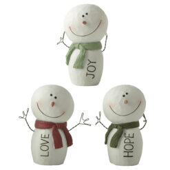 258-14376 S/3 Standing snowmen JOY/LOVE/HOPE