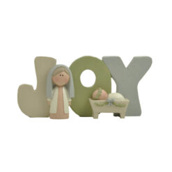 258-14390 JOY plaque w Mary & Jesus