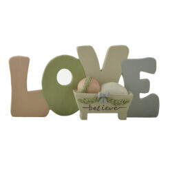 258-14391 LOVE plaque w Baby Jesus