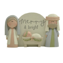 258-14394 Merry plaque w Jesus family