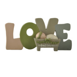258-14409 LOVE plaque w Baby Jesus (traditional colors)