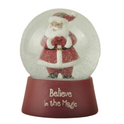 258-14468 Santa make heart 100mm snowglobe-Believe in magic