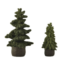 258-14471 S/2 X'mas trees w basket base