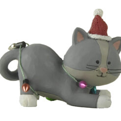 258-14476 Cat w Christmas lights
