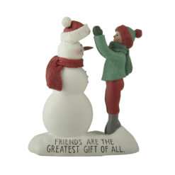 258-14492 Girl and snowman on base-Friends…