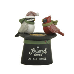 258-14553 Two birds on hat-A Friend,,,