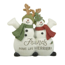 258-14558 Two snowmen open the hand-Friends…