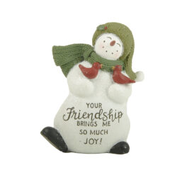 258-14564 Snowman holding birds- YOUR Friendship…