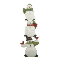 258-14565 Stacked three snowmen w hat