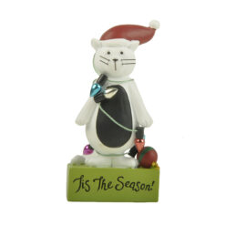 258-14580 Cat w light on block-Tis The Season!