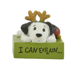 258-14582 Dog w antlers on block-Dear Santa…
