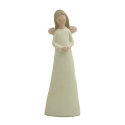 258-70488 6-inch Matte White Angel Figurine No Wreath