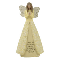 261-14571 SWEET SERENITY - LOOK TO THE LORD ANGEL - YELLOW DRESS