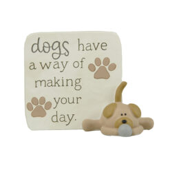 261-14600 FURRY FRIENDS - DOGS HAVE A WAY DOG PLAQUE