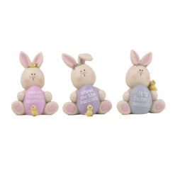 261-14614 S3 sitting bunny w chicks