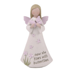 261-14617ANGELS AMONG US - NOW SHE FLIES WITH BUTTERFLIES ANGEL