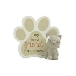 261-14760 FURRY FRIENDS - MY BEST FRIEND HAS PAWS PAW PRINT PLAQUE