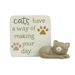 261-14765FURRY FRIENDS - CATS HAVE A WAY CAT PLAQUE
