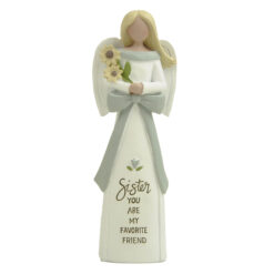 261-14813 Angel w bowknot & flower-Sister…