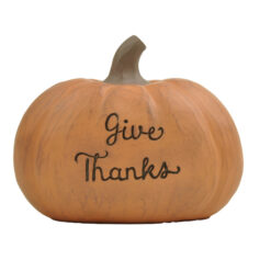 266-14693 2.5"H pumpkin-give Thanks