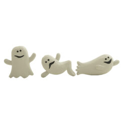 266-14895 S/3 Little white flying ghosts fridge magnets