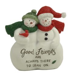 268-14737 Two snowmen w bird-Good Friends…