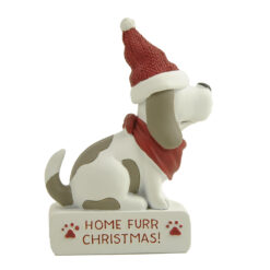 268-14797 FURRY & BRIGHT HOME FURR CHRISTMAS PUPPY BLOCK