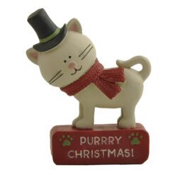 268-14800 FURRY & BRIGHT PURRY CHRISTMAS CAT BLOCK