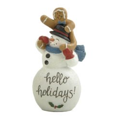 268-14852 Snowman w Gingerbread on shoulders-hello...