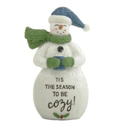 268-14854 Snowman holding cocoa cup-Cozy!...
