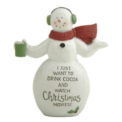 268-14857 CHRISTMAS TRADITIONS COCOA & CHRISTMAS MOVIES SNOWMAN