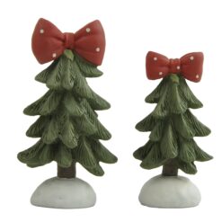 268-14872 CHRISTMAS BOWS TREE WITH TOPPER SET/2