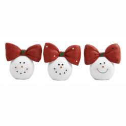268-14880 S/3 Snowmen's head w bow